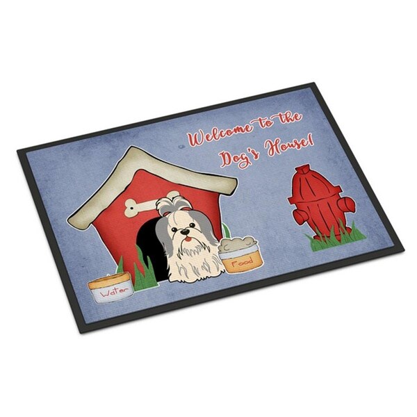Carolines Treasures Dog House Collection Shih Tzu Silver White Indoor or Outdoor Mat, 24 x 0.25 x 36 in. BB2839JMAT - main